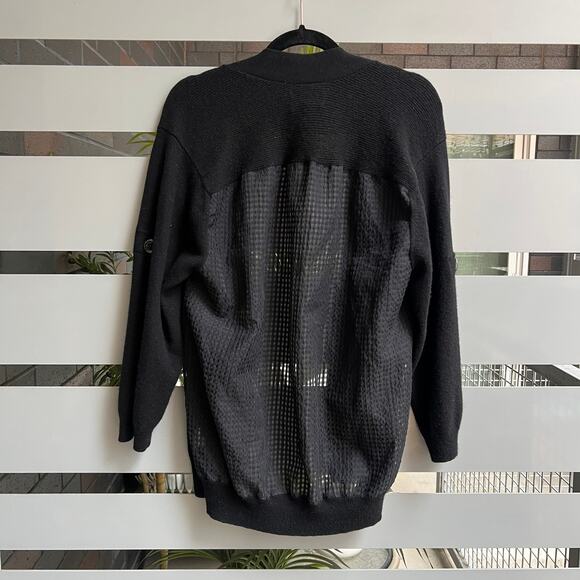 Koch Black Wool Cashmere Cardigan Sweater Size S - Picture 5 of 9